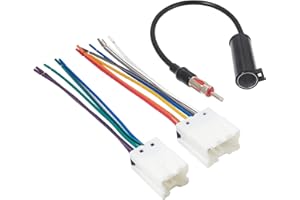 RED WOLF Radio Wiring Harness w/Antenna Adapter Compatible with Nissan 1998-2012 Frontier Pathfinder Titan, for Infiniti 1990-2008 G2/QX4 Install Aftermarket Stereo CD Receiver Cable Connector Kit