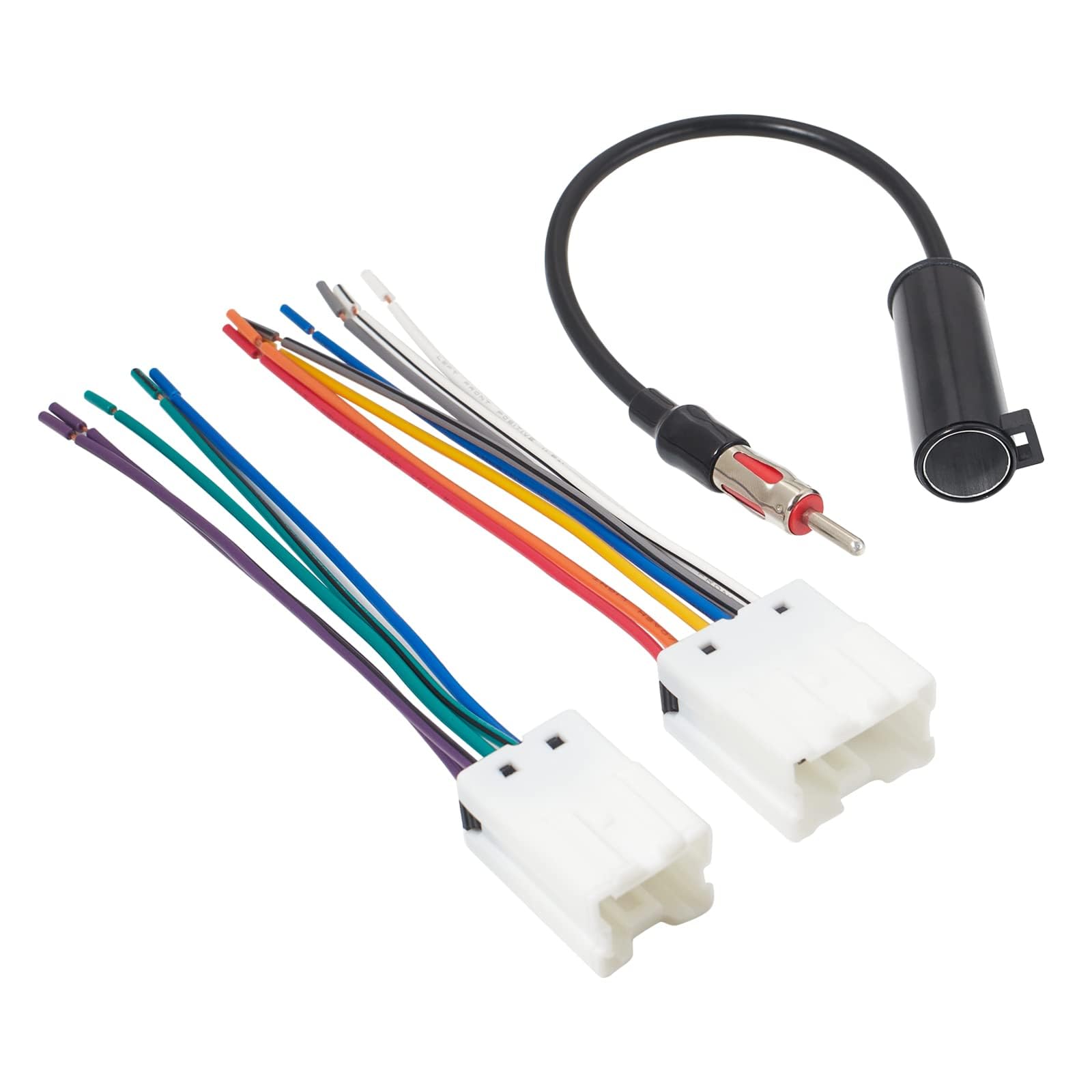 Photo 1 of RED WOLF Radio Wiring Harness w/Antenna Adapter Compatible with Nissan 1998-2012 Frontier Pathfinder Titan, for Infiniti 1990-2008 G2/QX4 Install Aftermarket Stereo CD Receiver Cable Connector Kit