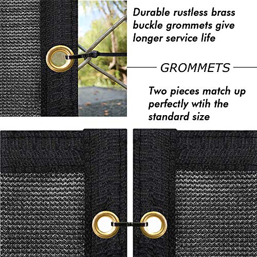 UPGRADE Fence Privacy Screen 6' x 50' Privacy Screen Fence with Heavy Duty Grommets for Visibility Blockage & Home Protection - Black