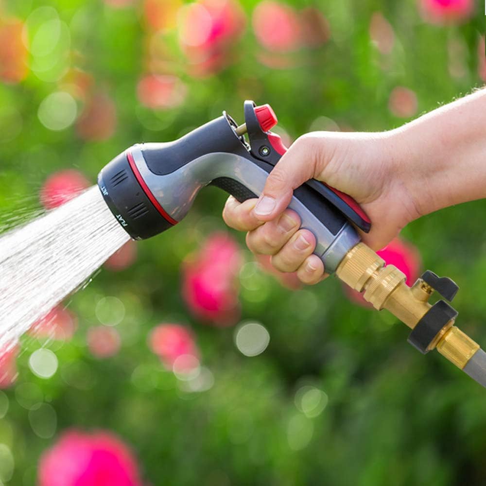 HQMPC Heavy Duty Brass Shut Off Valve Garden Hose Shut Off Valve Garden Hose Connector (2PCS) +4 Extra Pressure Washers : Garden & Outdoor