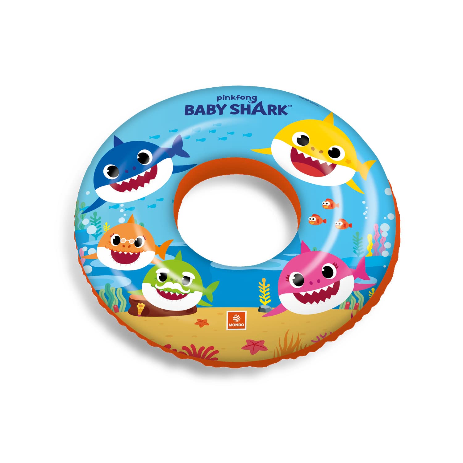 Mondo Toys - Baby Shark Swim Ring - Inflatable Donut - Swimming Ring - Great for Boy/Girl Can Be Used in the Pool/Sea - 16889