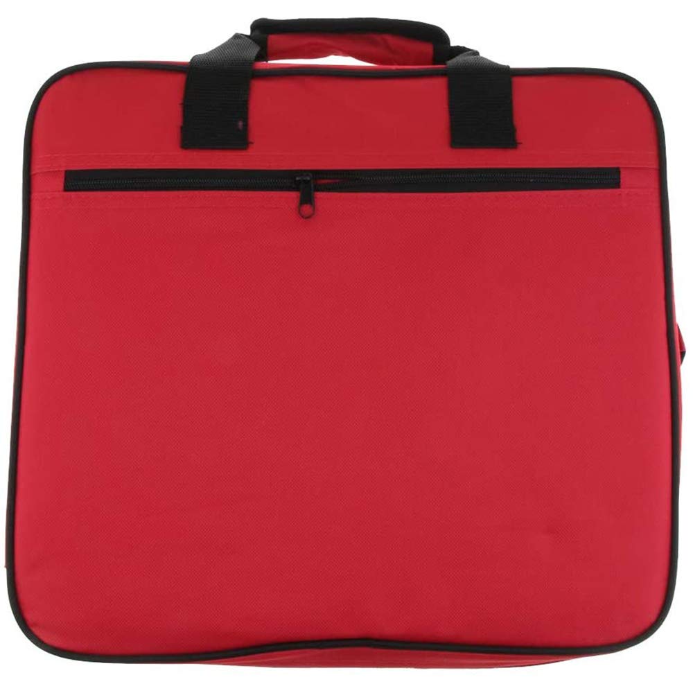 POFET Comfortable Folding Bench Chair Seat Cushion with Backrest Fishing Cushion Seat for Garden Patio Camping Hiking - Red