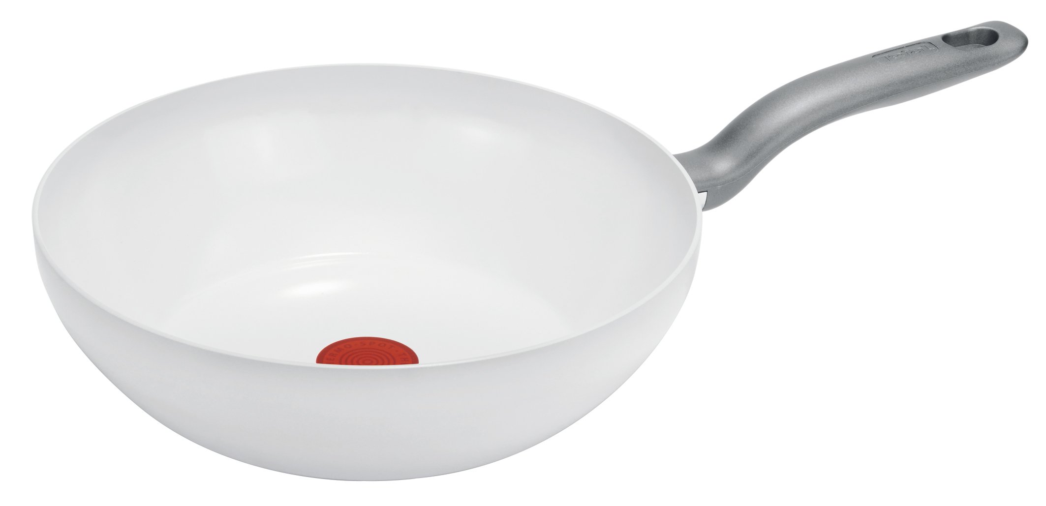 Tefal CeramicControl C90819 Wok - 28 cm - Suitable for Induction Hobs - White