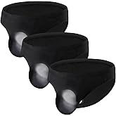 FEOYA Men's Ice Silk Sexy Underwear Breathable Bikini Transparent Underpants Briefs Low Rise Solid Color Comfortable 3 Pack