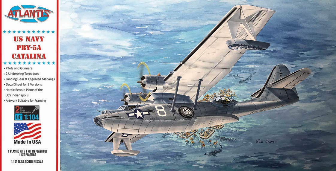 Atlantis AMCM5301 1/104 PBY- Catalina, US Navy Model Kit, Multi