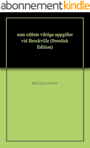 Download som utlöste viktiga uppgifter vid Brockville (Swedish Edition) PDF