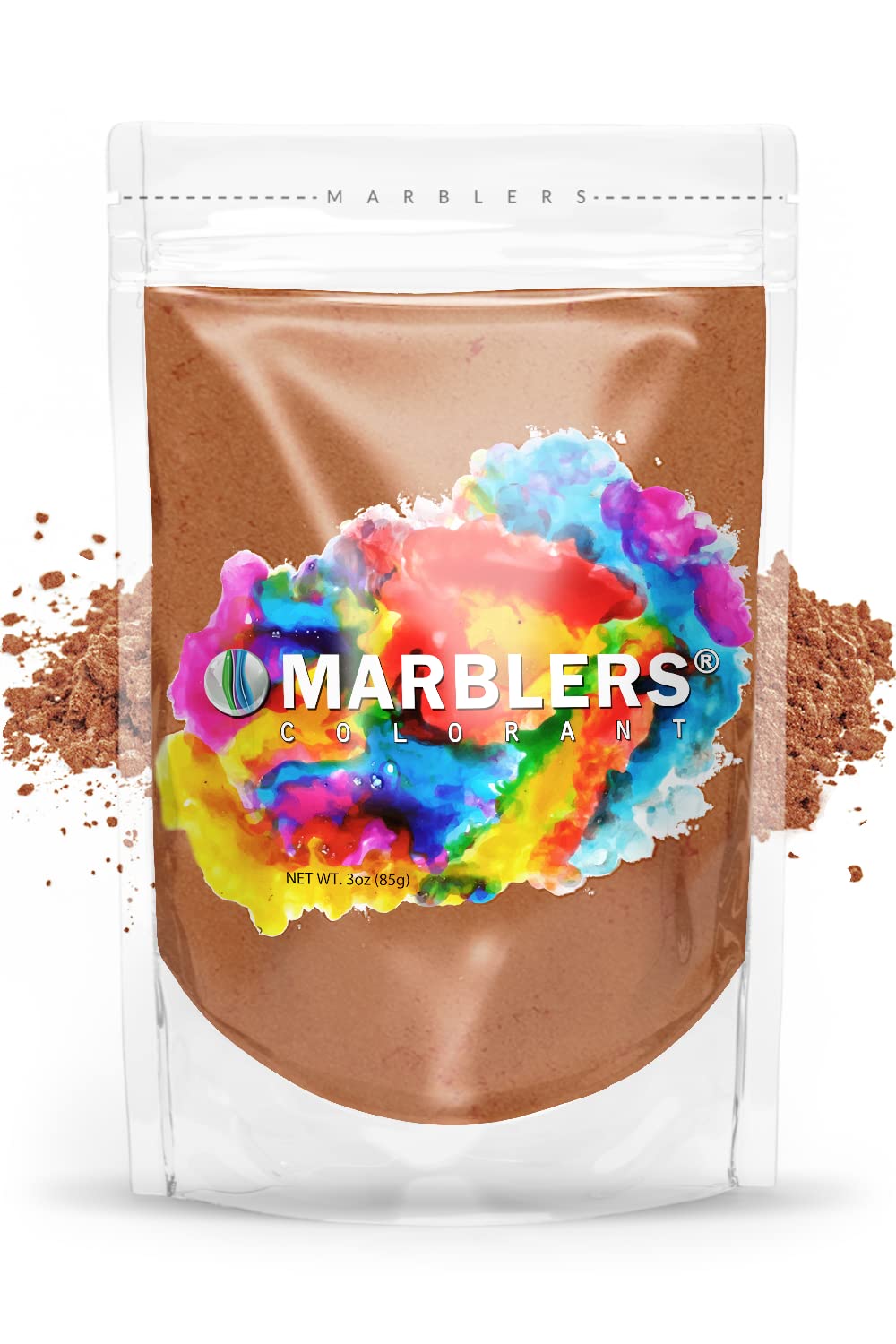 MARBLERS Brown Mica Powder [Bronze] 3oz (85g) | Cosmetic Grade | Epoxy Resin Pigment | Dye | Non-Toxic, Vegan, Cruelty-Free | Lip Gloss, Nails, Body Butter | Bath Bomb, Candle & Soap Making