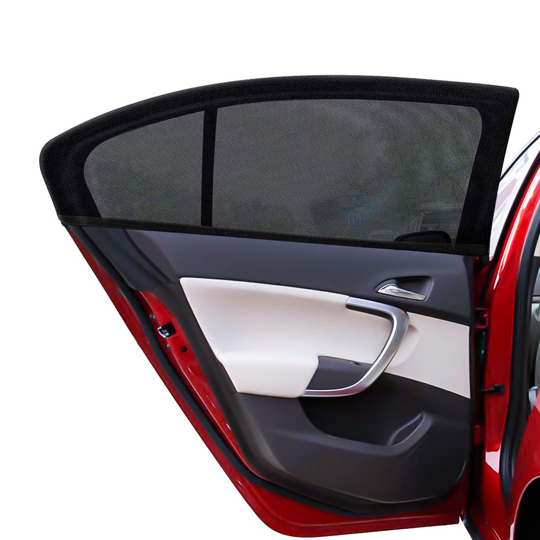 PHYLES 44" x 21" Car Window Shades for baby, Covers Rear Side Vehicle Shade, Protect the kids and Pets Against UV Rays, Universal for Most Vehicles, Pack of 2(Large)