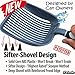 Sifter w/ Deep Shovel Cat Litter Scoop - Designed by Cat Owners - Durable Plastic Cat Litter Scooper for Litter Box - Solid Strong Handle. By iPrimio. Patented Kitty Litter Scoop