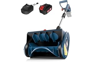 Enhulk Cordless Snow Shovel, 20V | 12-Inch | 4-Ah Cordless Snow Blower, Battery Powered Snow Blower with Directional Plate & Adjustable Front Handle (4-Ah Battery & Quick Charger Included)