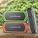 AOMAIS Tough Bluetooth Speakers, Portable Outdoor Wireless 10W Stereo Sound Speaker Waterproof IPX7 Rating with Enhanced Bass for iPhone, iPod, iPad, Tablets(Black)
