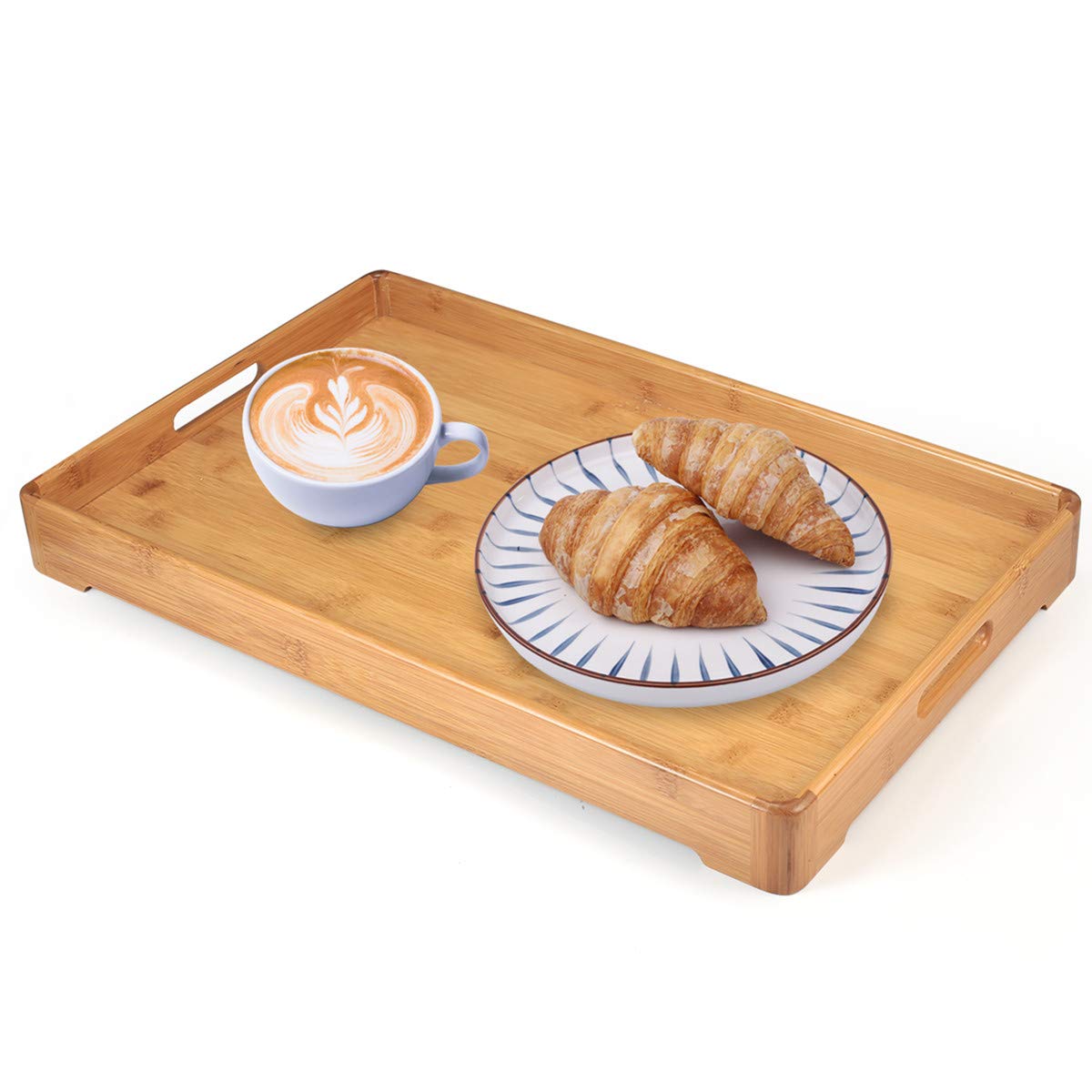 Bamber Extra Large Bamboo Serving Tray with Handles
