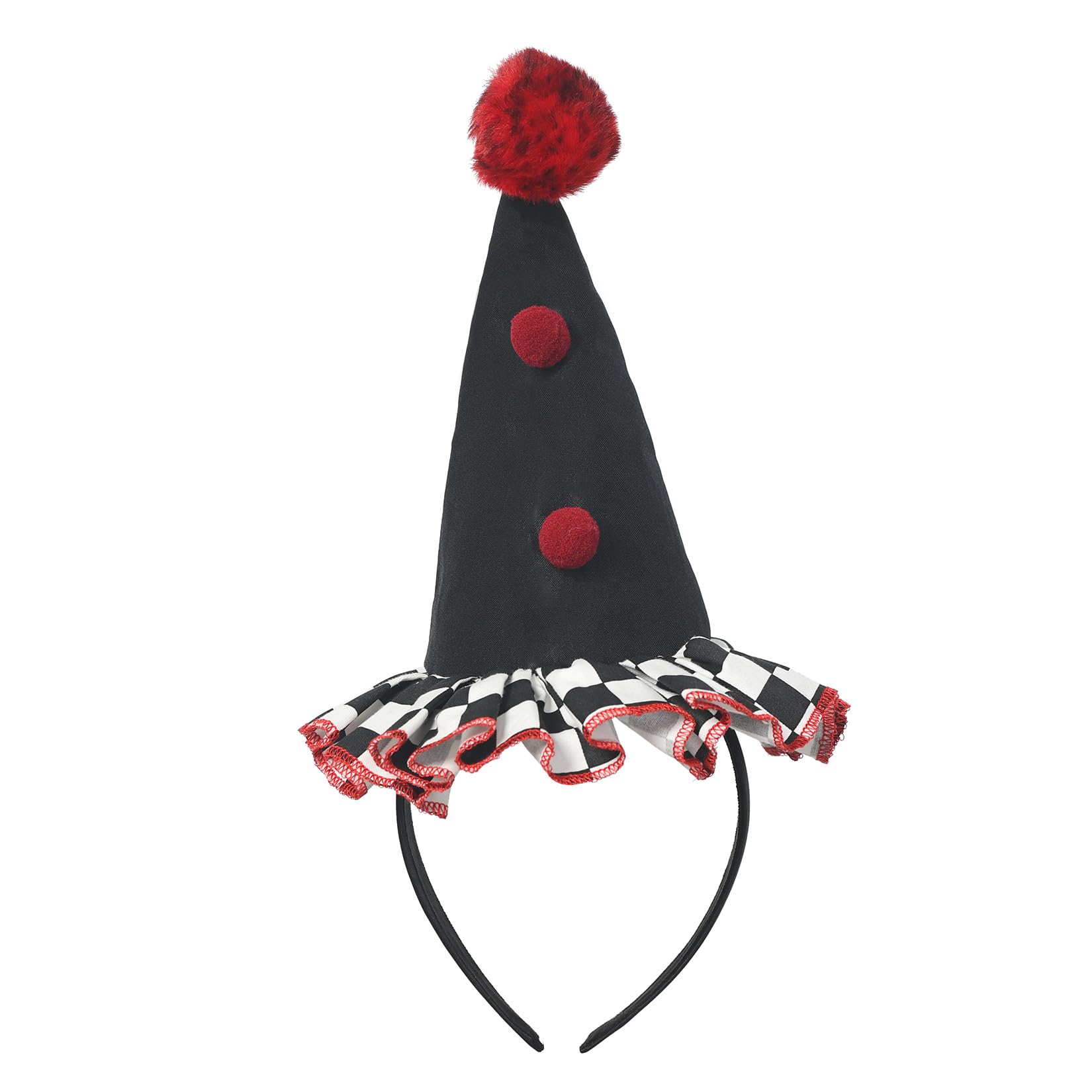 UniqKaliber Women Clown Headband,Jester Hat The Court Jester Costume Accessories for Halloween Cosplay Party — image 1