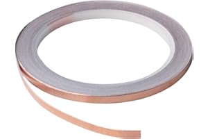 SWASEADA 1/4 inch Silver Backed Copper Foil Tape for Stained Glass, 22 Yards, 2 Mil Thickness Copper Tape, Stain Glass Tools and Supplies Starter Kit