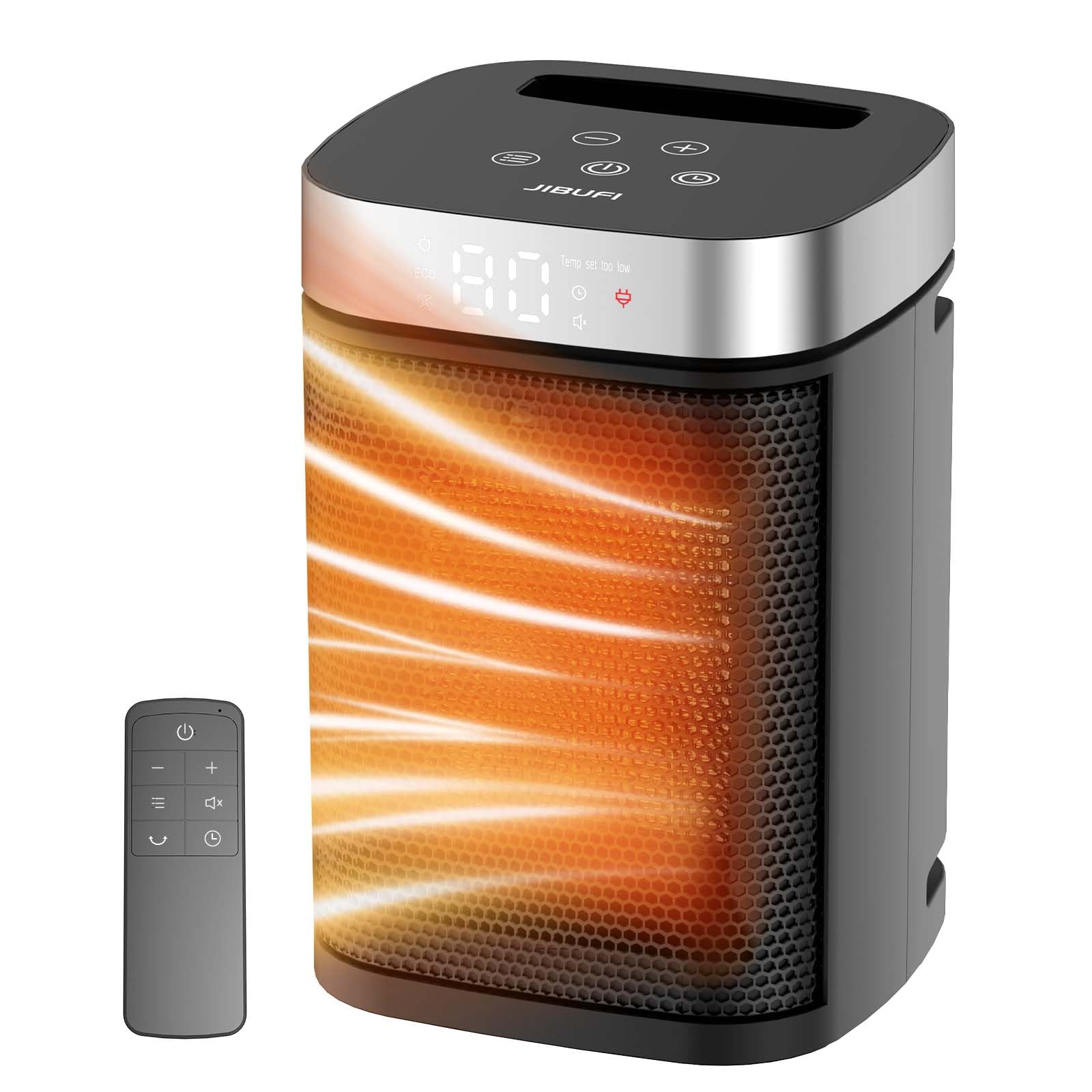 Photo 1 of ****MISSING REMOTE***Space Heater, Portable Indoor Heater with Three Heating Modes, Remote Control, Digital Display, 1-12H Timer, Suitable for Office, Home, and Bedroom Use
