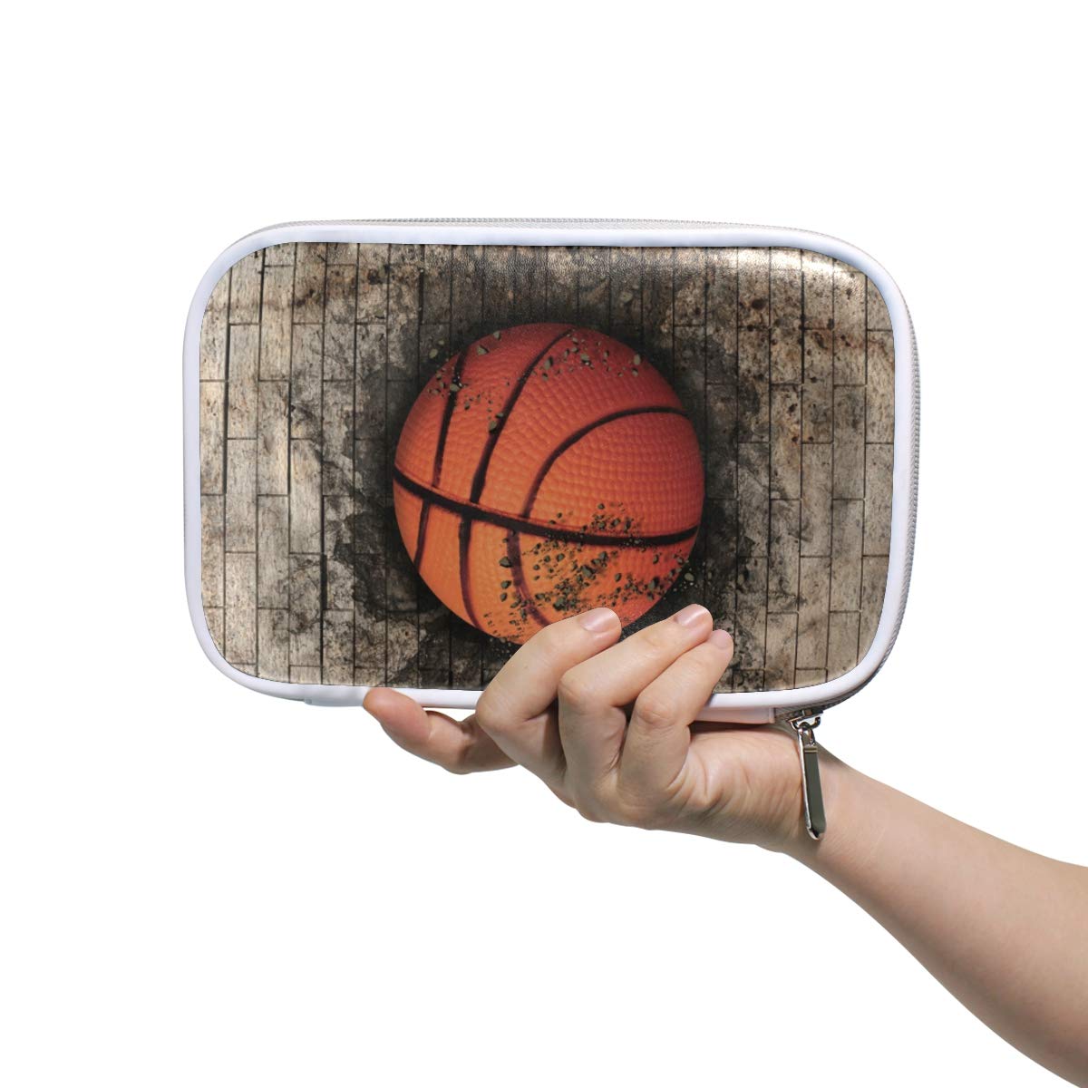LUPINZ - Bolsa de cosméticos con diseño de balón de baloncesto ...