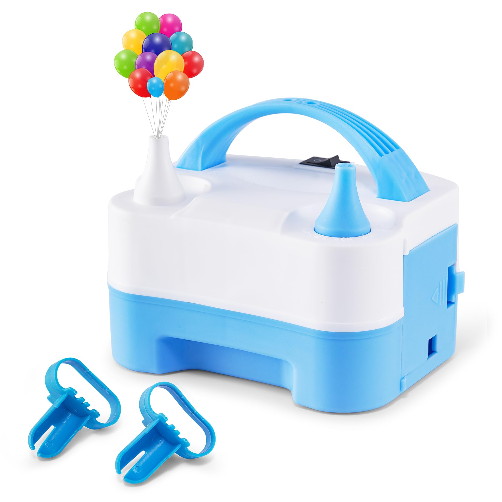 Portable Double Electric Balloon Air Pump Inflator Dual Nozzle Blower With EU Plug-in Ballons