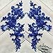 2 Pcs Wine Red Flower Lace Patches for Wedding Dress DIY Clothing Flower Applique Collar Material