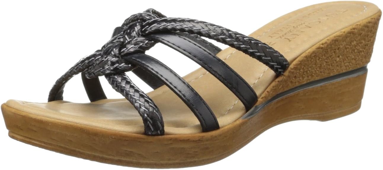tuscany by easy street calla women's wedge sandals