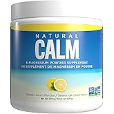 Natural Calm Magnesium Citrate Powder (Sweet Lemon Flavour), 226g - Quick Absorbing - Loved Magnesium Drink