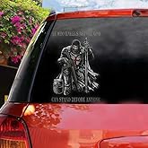 Premium Knight Templar Christian Sticker – 'He Who Kneels Before God Stands Before Anyone' – Durable & Waterproof Vinyl Decal for Car Door, Window, Laptop – 6 x 4 Inches