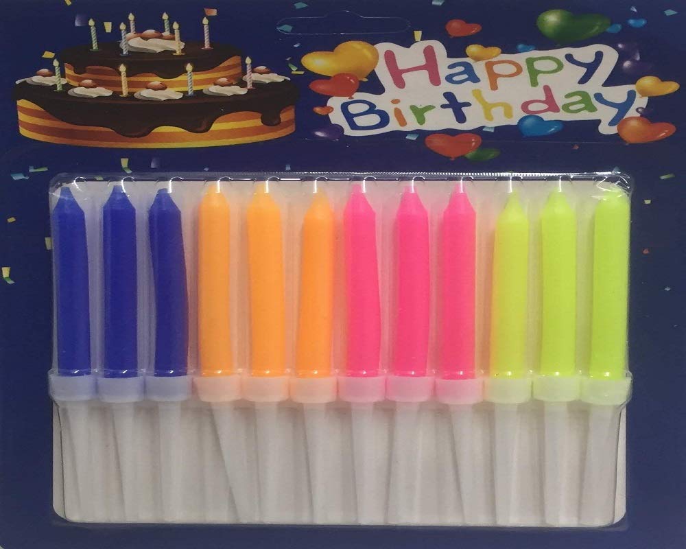 Wanna Party Neon Birthday Candles