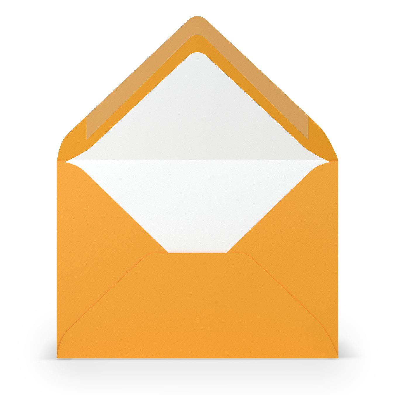 PAPERADO 50 Envelopes Ochre Ribbed Orange 100 g/m² Envelope without Window 11.4 x 16.2 cm Envelopes with wet glue pointed flap