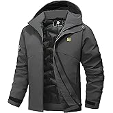 YYCABGTI Men's Warm Winter Coats Waterproof Ski Jacket Windproof Snow Coat Mountain Windbreaker Hooded Raincoat