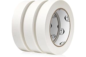 DOAY 3 Pack White Painters Tape - Masking Tape 1 inch Wide - Multi-Surface, Smart Adhesion, Indoor & Outdoor Use - Paint Tape for DIY, Labeling, Art, Car, General Purpose - 270FT Total