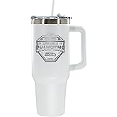 The Memory Company Officially Licensed NFL Seattle Seahawks 2026 Super Bowl LX Champions 40oz Insulated Stainless Steel Tumbler with Lid & Straw, Etched