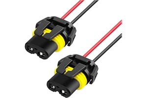 2PCS H10 9005 HB3 HB4 9006 Headlight Wiring Harness Connector,Head Light Bulb Socket with Wire Harness Replacement,LED Light 