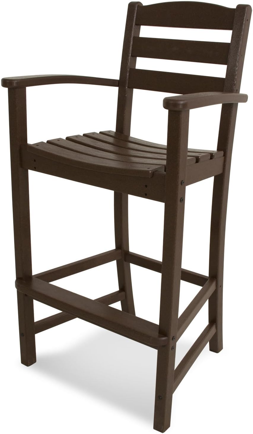 amazon outdoor chairs on Amazon Com Polywood Td202ma La Casa Cafe Bar Arm Chair Mahogany Garden Outdoor