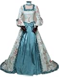GEGEXIAOWU Court Gothic Evening Dress Medieval Dress with Flared Sleeves for Women