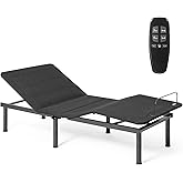 Amazon Basics Adjustable Metal Platform Bed Base with Wireless Remote Control, Twin XL