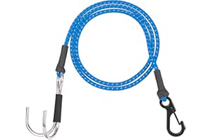 RXZIXYL 1/10 RC Crawler Elastic Force Escape Rope,Kinetic Winch Strap, 1/10 Scale RC Accessories Rescue Trailer Hook for Axial SCX10 Traxxas TRX4 Upgrade Parts (Blue)