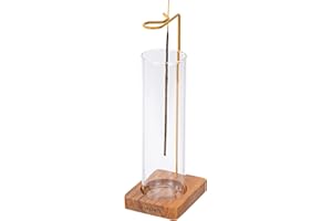 IVWOXO Incense Holder, Insence-Stick Holder, Incense Burner with Glass Ashes Collector, for Incense Sticks (Round-ONE)