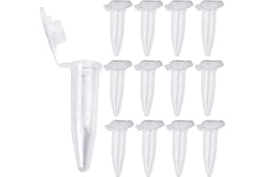 BronaGrand 200 Pieces 0.5ML Polypropylene Graduated Microcentrifuge Tubes with Attached Lid Clear