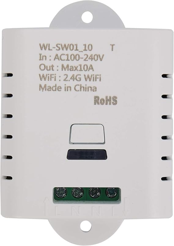 Cuasting WiFi Smart Switch Relay 10A Tuya Smart Life App Control remoto
funciona con Alexa Ifttt Home
