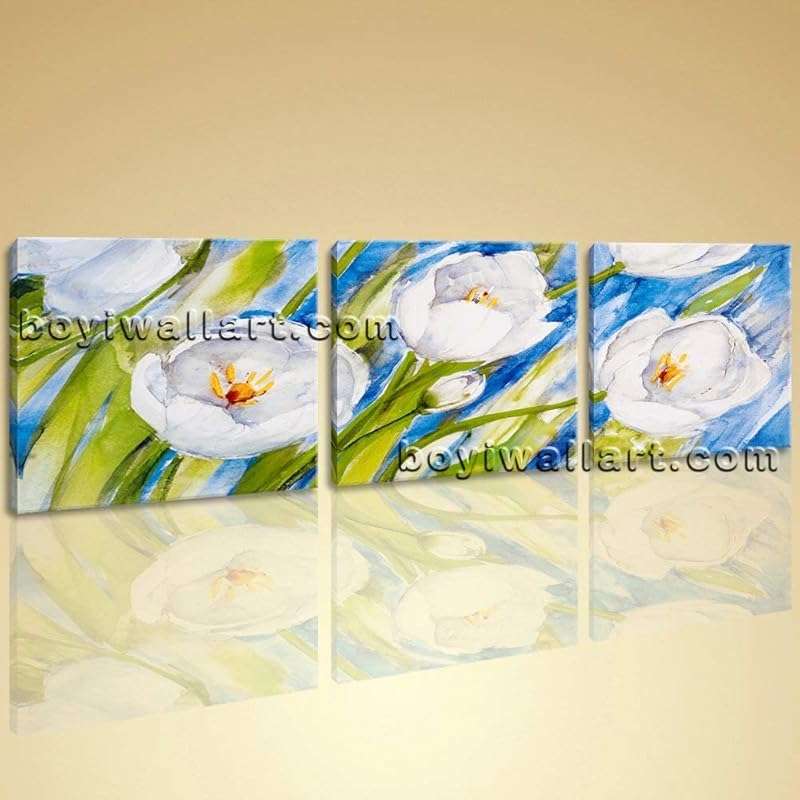 Amazon.com: Large Abstract Floral Painting HD Print on Canvas