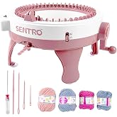 Yohencin SENTRO 48 Needles Knitting Machines with Row Counter, Smart Weaving Loom Knitting Round Loom Knitting Board Rotating Double Knit Loom Machine Kits for Adults