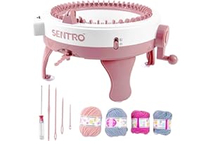 Yohencin SENTRO 48 Needles Knitting Machines with Row Counter, Smart Weaving Loom Knitting Round Loom Knitting Board Rotating Double Knit Loom Machine Kits for Adults and Kids