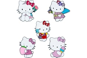CNEISEJK 9pcs Cute Kitty Style Enamel Lapel Pins Kitty Cat Brooch Charms Jewelry Gift for Backpacks Cloth
