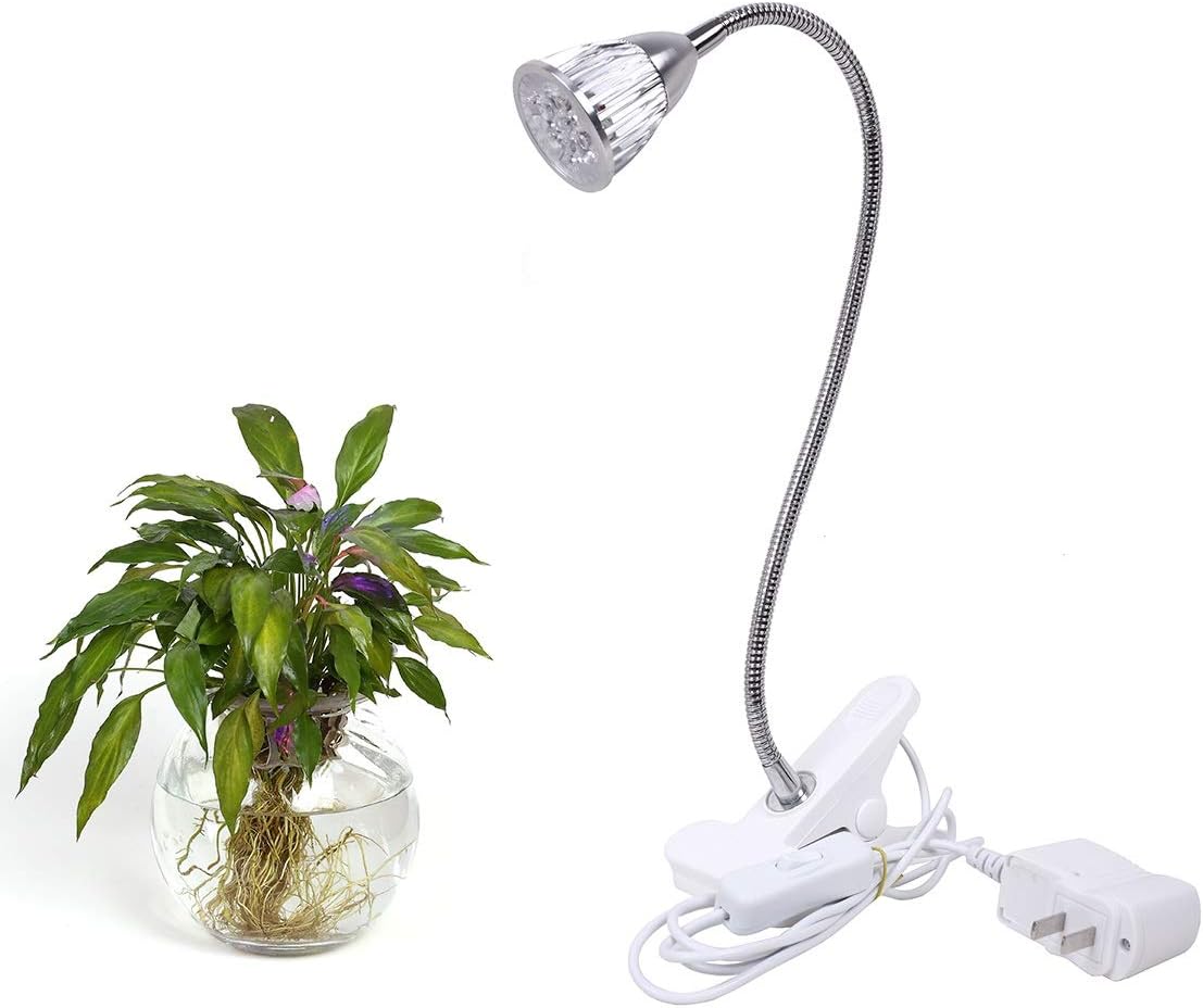 LED Grow Lights, Hgrope 5W LED Clip Desk Lamp with 360 Degree Flexible Gooseneck Light for Office, Home, Indoor Garden Greenhouse …