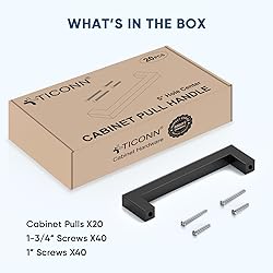 TICONN 5-1/2" Square Cabinet Pulls, Stainless Steel