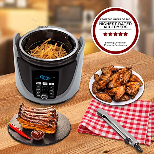 Nuwave Duet Pressure Cook and Air Fryer Combo Cook; Stainless Steel Pot