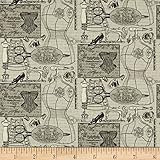 Benartex Sew Vintage Sew Elegant Nickel Fabric By The Yard
