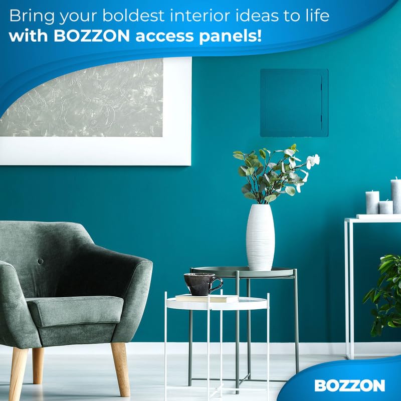 Plastic Access Panel 300x300 mm – Paintable Inspection Hatch for Wall & Ceiling – Fuse Box Cover, Conceals Wires & Pipes – Flush Fit Easy-Install Access Door – Durable White Plastic
