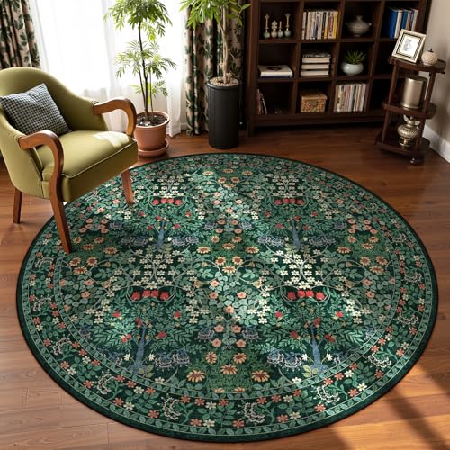 Washable Area Rug Floral Print