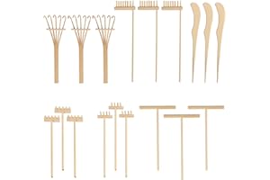 24 PCS DIY Sand Zen Garden Tools, Mini Zen Garden Rake Sets for Serenity and Spiritual Meditation, Tasteful and Elegant Zen Garden Accessories for Home Decor, and Father or Mother's Gift, by GNIEMCKIN