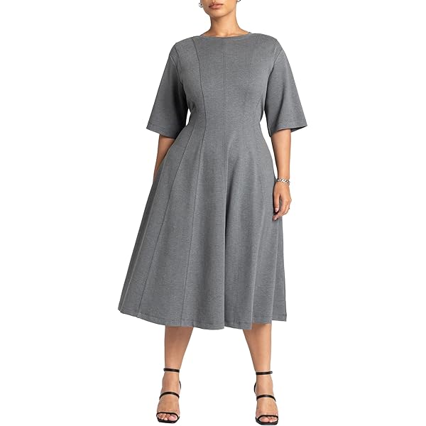 Amazon.com: ELOQUII Women's Plus Size Eyelet Tie Front Maxi Dress